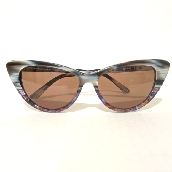 CORINNE McCORMACK Annette Gray Cat Eye Sunglasses - Picture 1 of 10